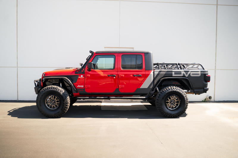 Jeep Gladiator JT Side Steps - DV8 Offroad - OE Plus - Micro-texture black - `20-`23